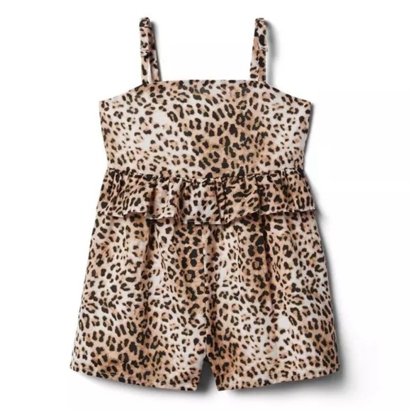 Janie and Jack leopard romper - Picture 1 of 3